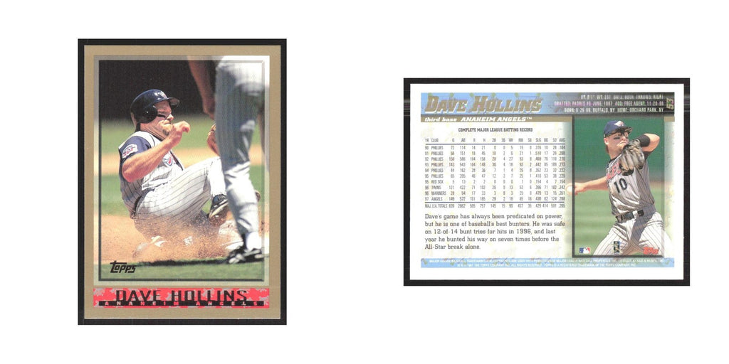 1998 Topps Dave Hollins Angels #53