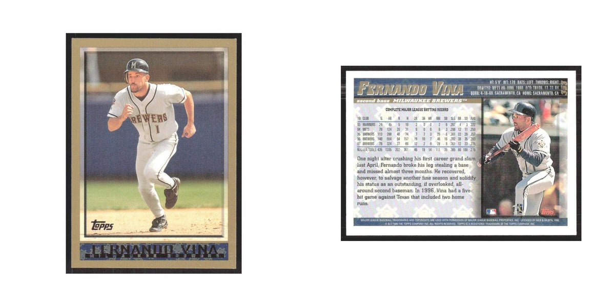 1998 Topps Fernando Vina Brewers #353
