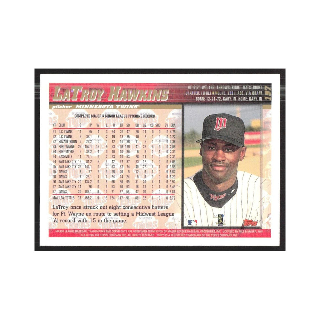 1998 Topps LaTroy Hawkins Twins #197