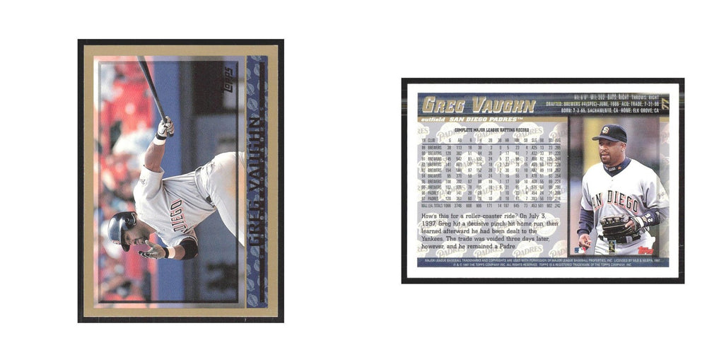 1998 Topps Greg Vaughn Padres #77