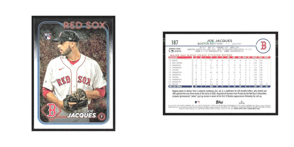 2024 Topps Joe Jacques RC Red Sox #187