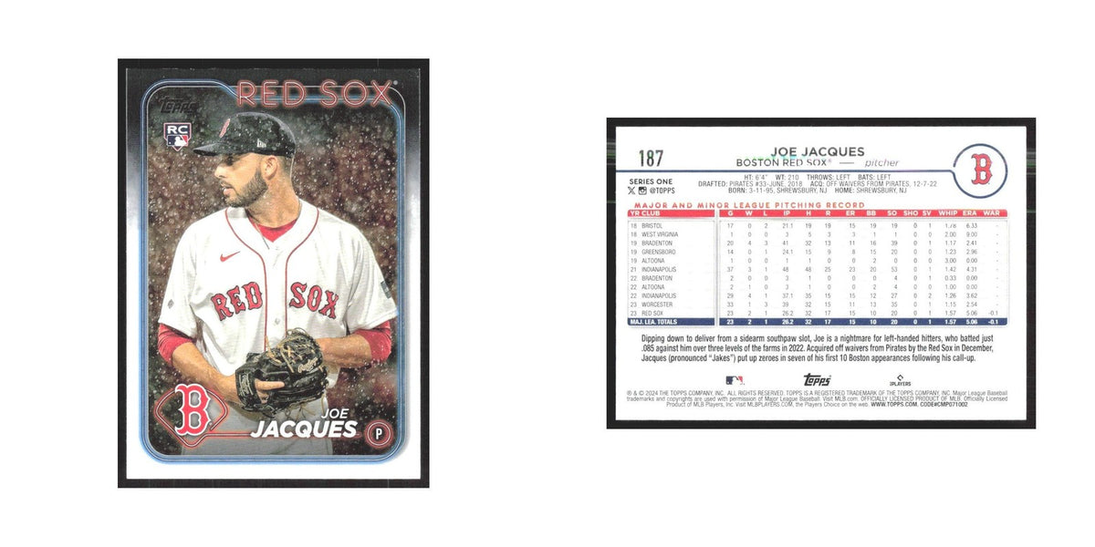 2024 Topps Joe Jacques RC Red Sox #187