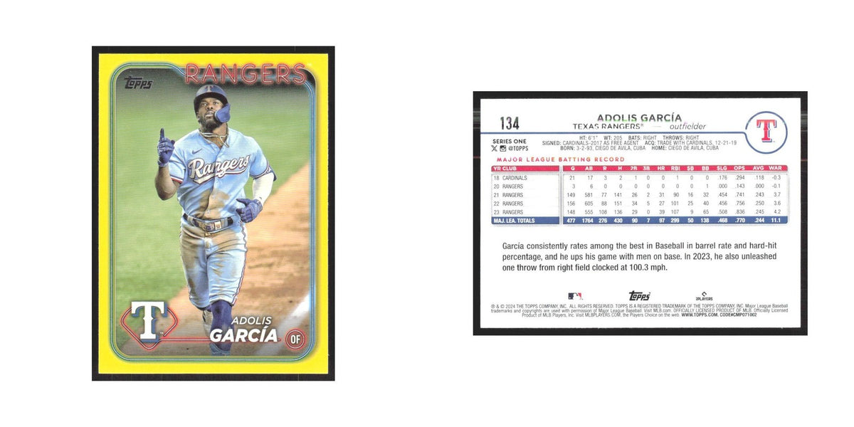 2024 Topps Adolis Garcia Rangers #134
