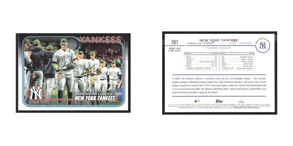 2024 Topps Team picture Yankees #301
