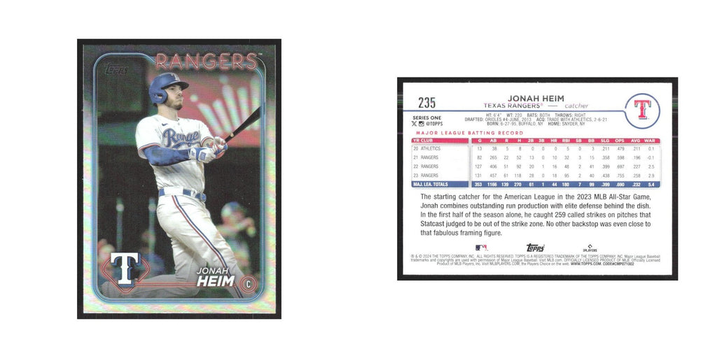 2024 Topps Jonah Heim Rangers #235