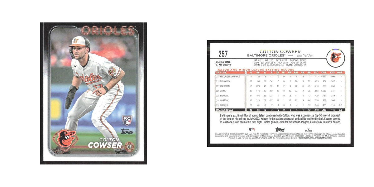 2024 Topps Colton Cowser RC Orioles #257