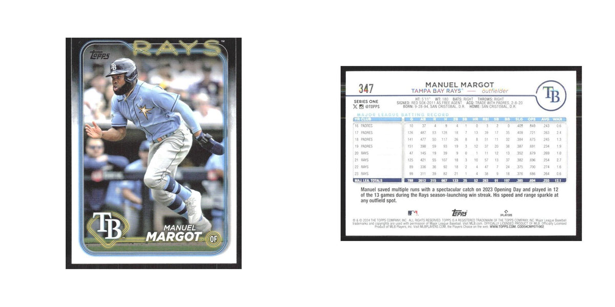 2024 Topps Manuel Margot Rays #347