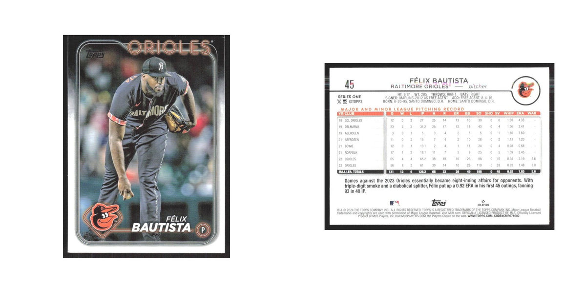2024 Topps Felix Bautista Orioles #45