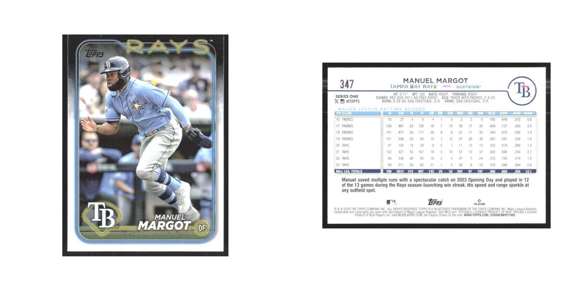 2024 Topps Manuel Margot Rays #347
