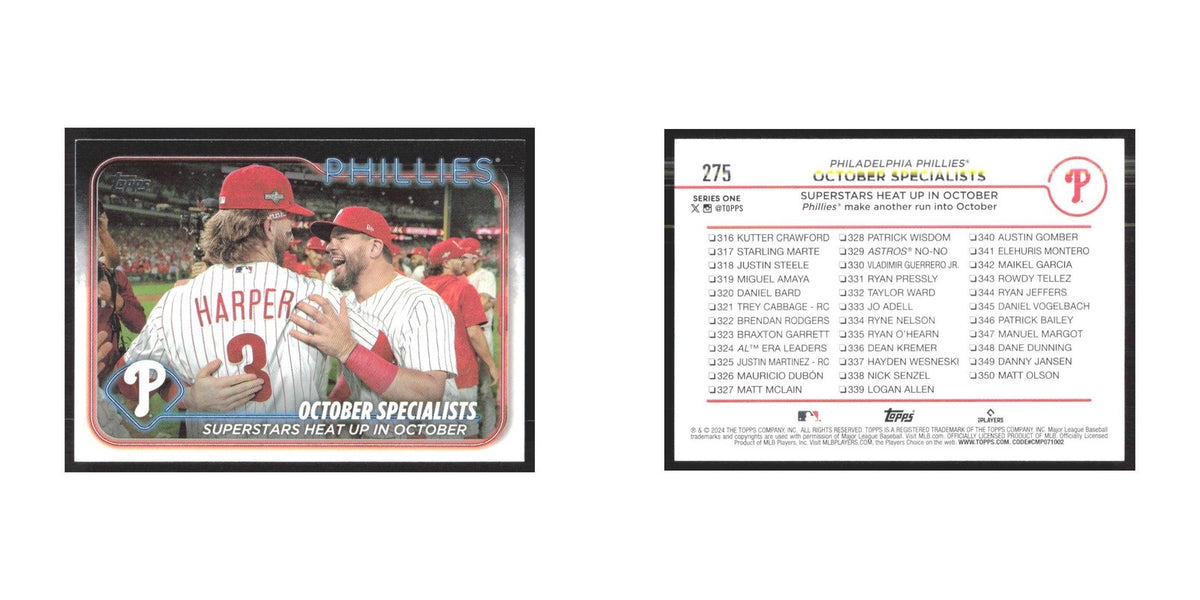2024 Topps October Specialists Superstars Heat Up in October Phillies #275