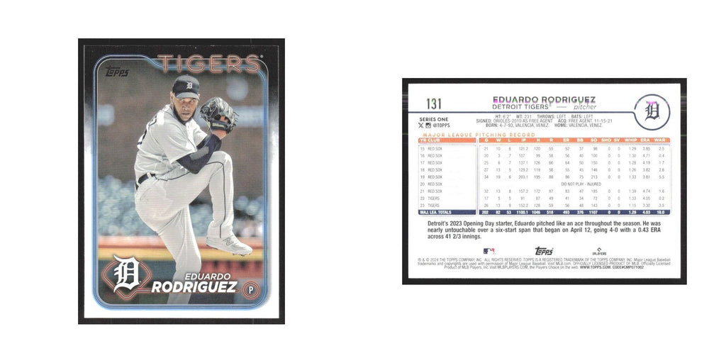 2024 Topps Eduardo Rodriguez Tigers #131