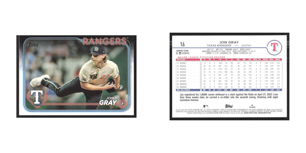 2024 Topps Jon Gray Rangers #16