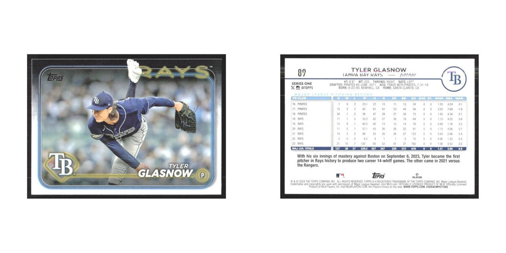 2024 Topps Tyler Glasnow Rays #89