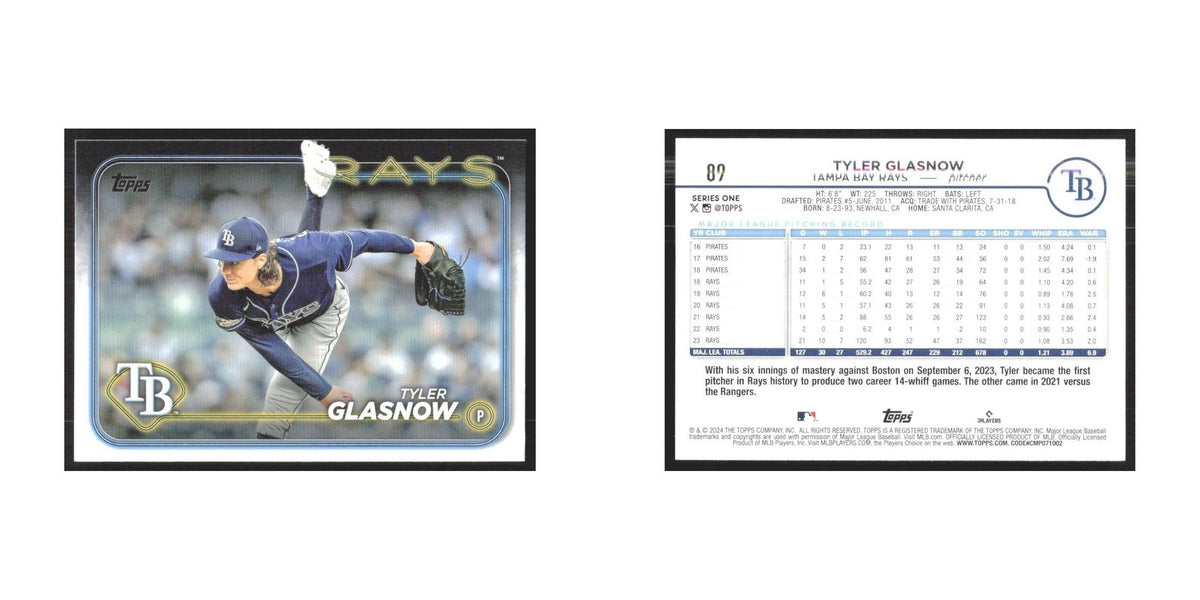2024 Topps Tyler Glasnow Rays #89