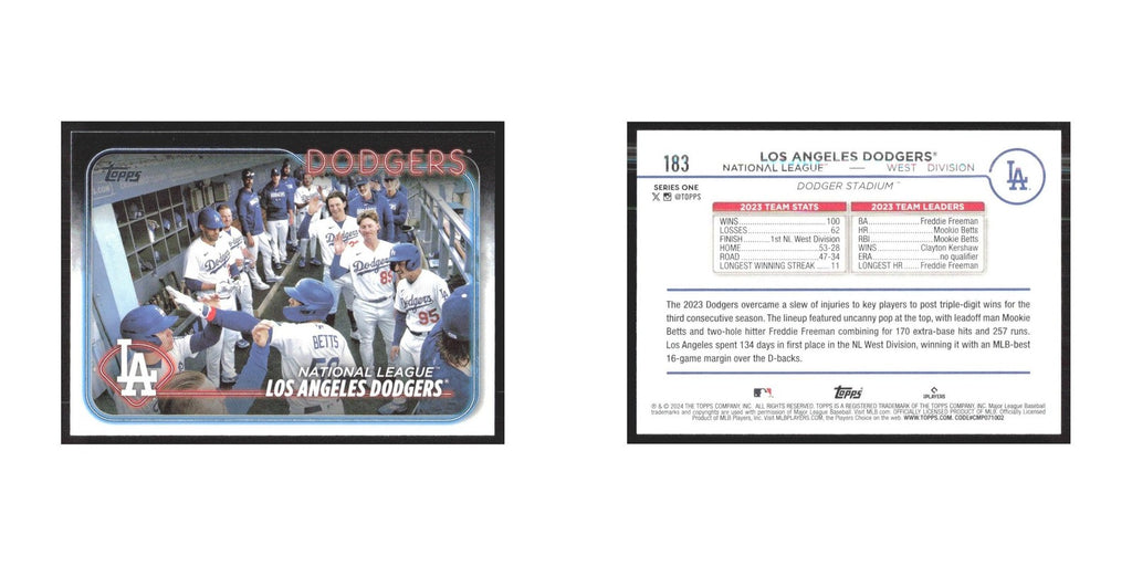 2024 Topps Team Picture Dodgers #183