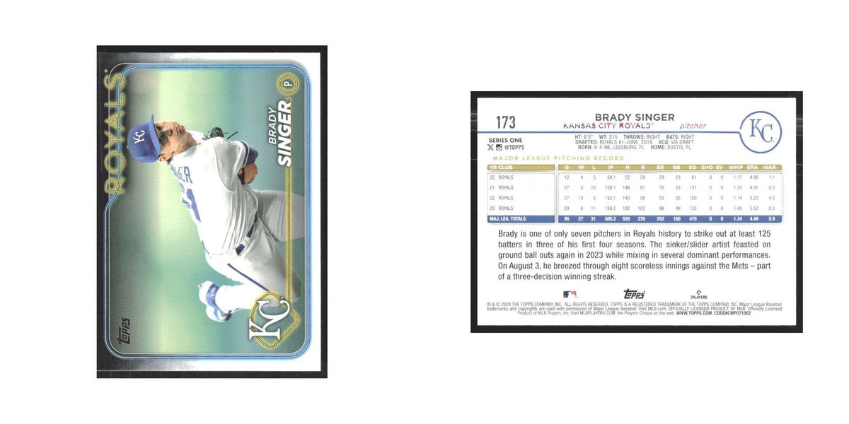 2024 Topps Brady Singer Royals #173