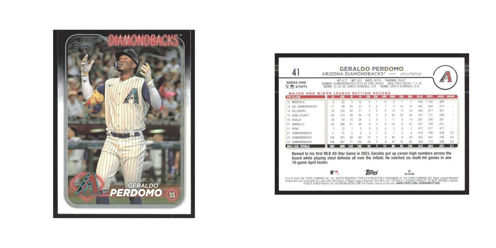 2024 Topps Geraldo Perdomo Diamondbacks #41