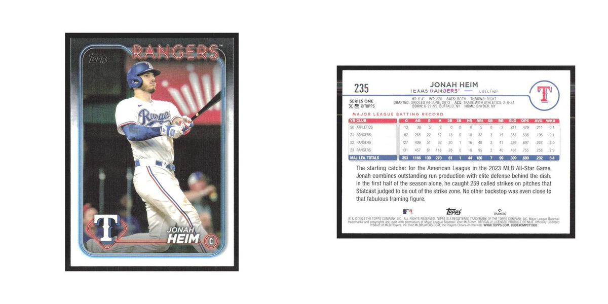 2024 Topps Jonah Heim Rangers #235