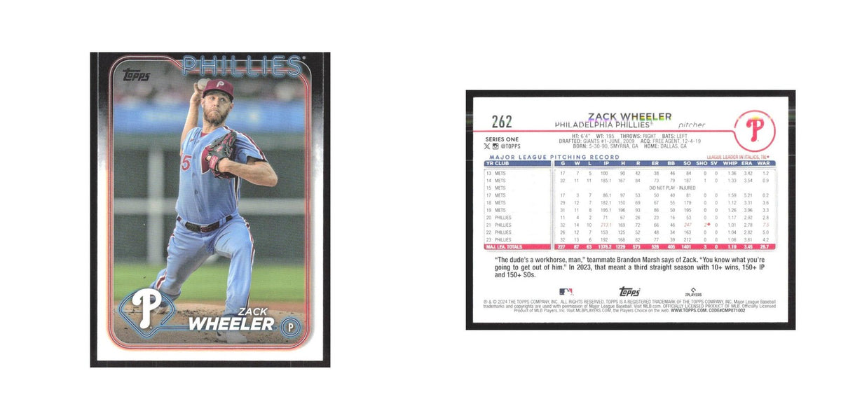 2024 Topps Zack Wheeler Phillies #262