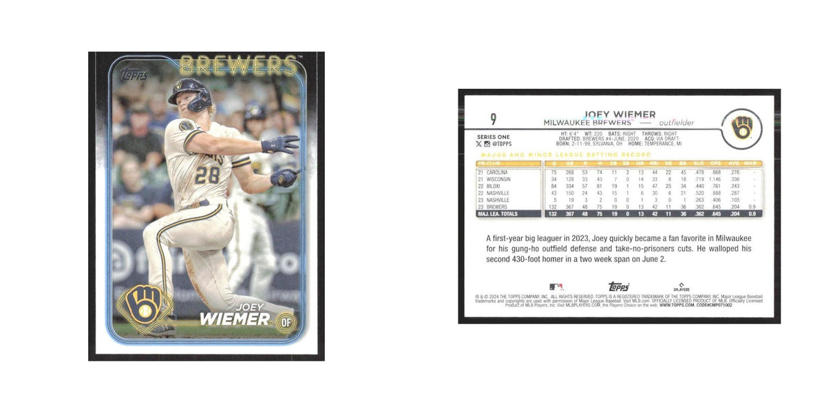 2024 Topps Joey Wiemer Brewers #9