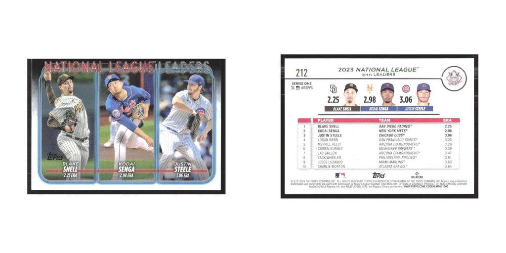 2024 Topps Justin Steele/Blake Snell/Kodai Senga #212