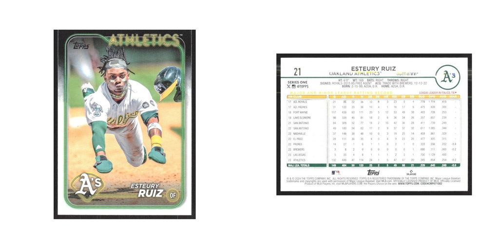 2024 Topps Esteury Ruiz Athletics #21