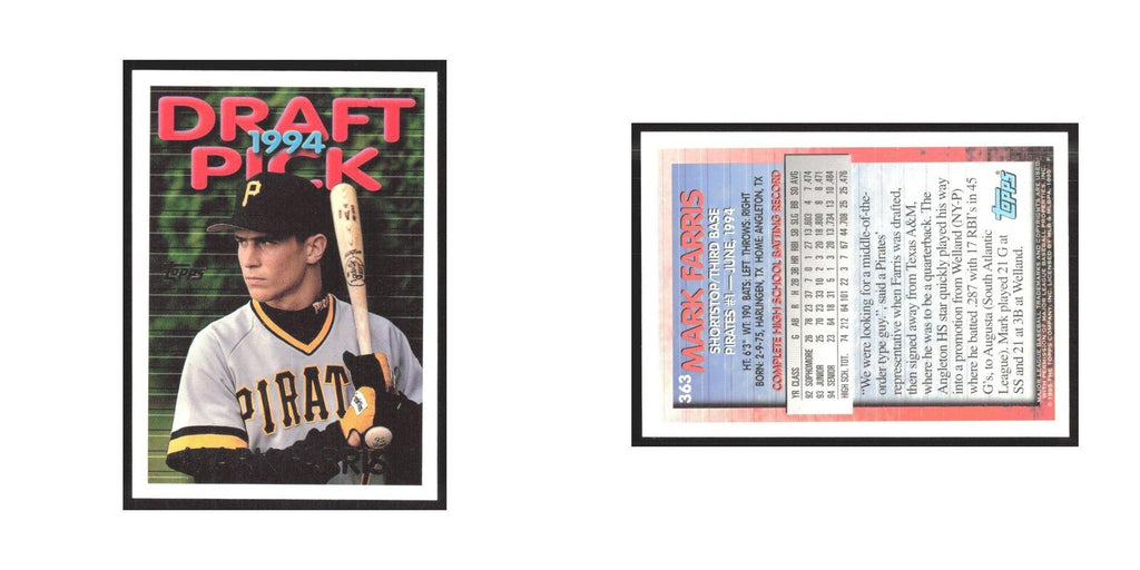 1995 Topps Mark Farris Pirates #363