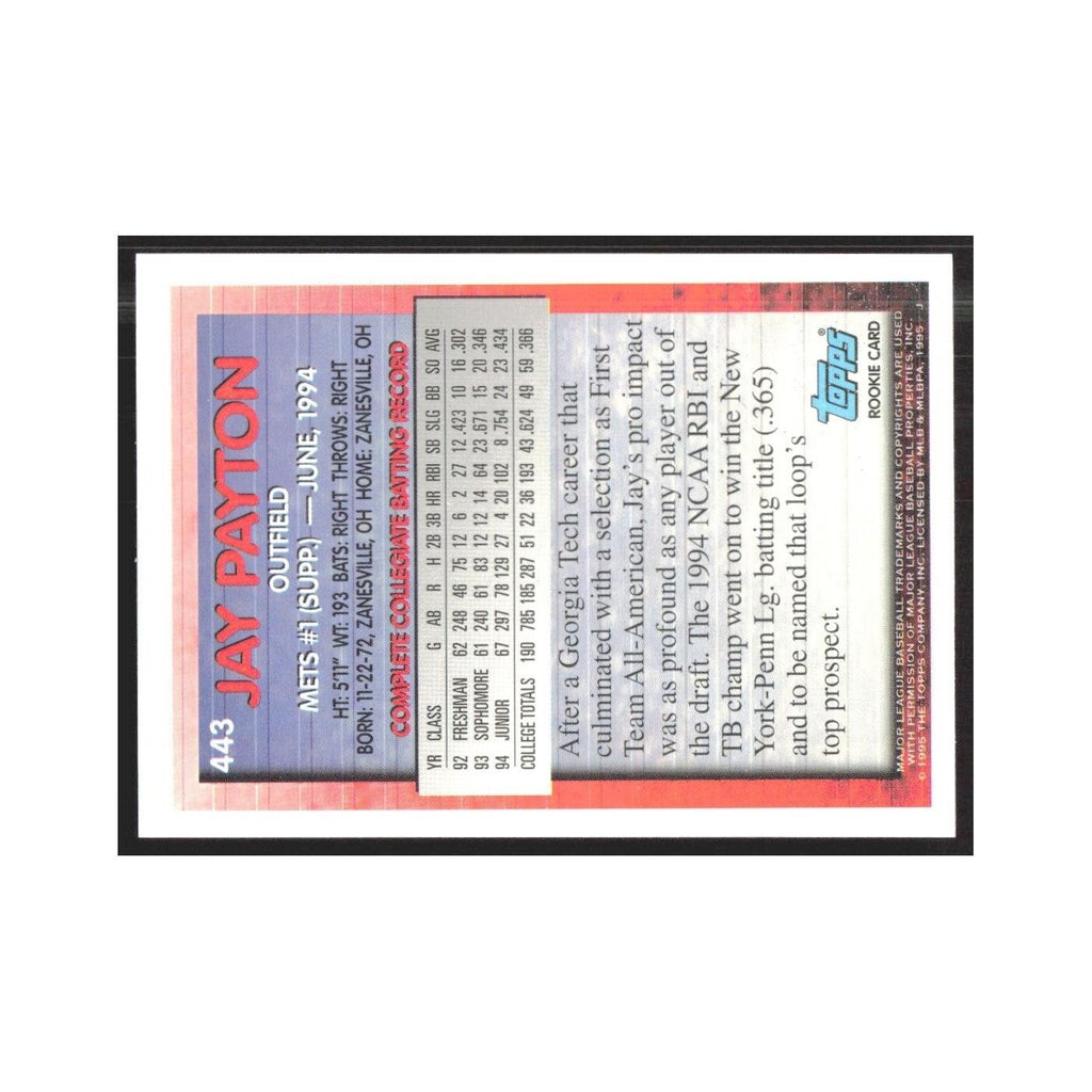 1995 Topps Jay Payton Mets #443