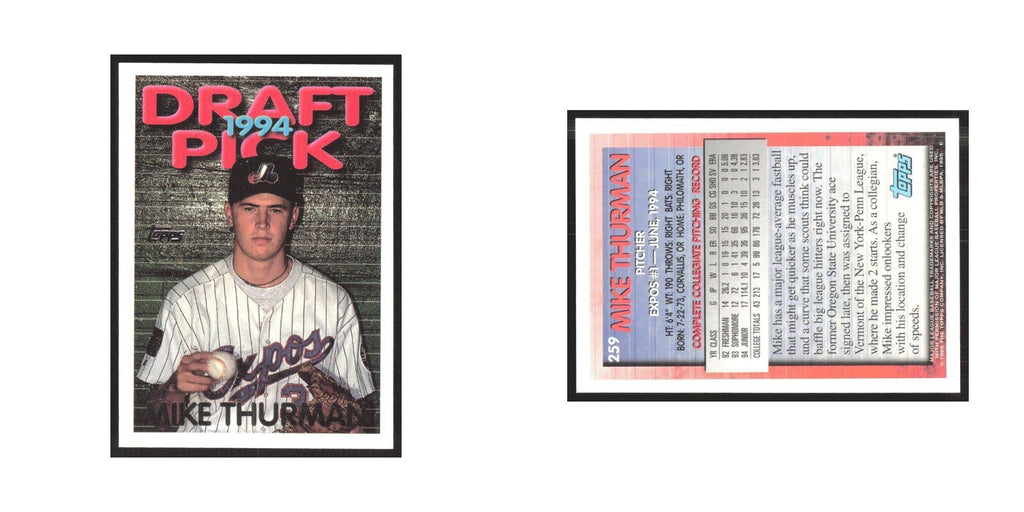 1995 Topps Mike Thurman Montreal Expos #259