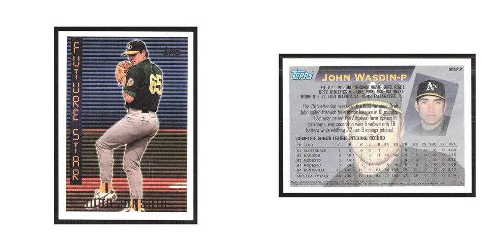 1995 Topps John Wasdin Athletics #207