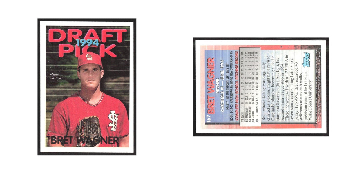 1995 Topps Bret Wagner Cardinals #167