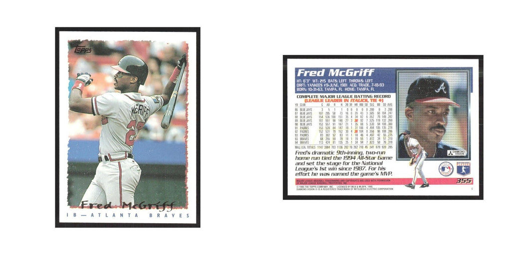 1995 Topps Fred McGriff Braves #355
