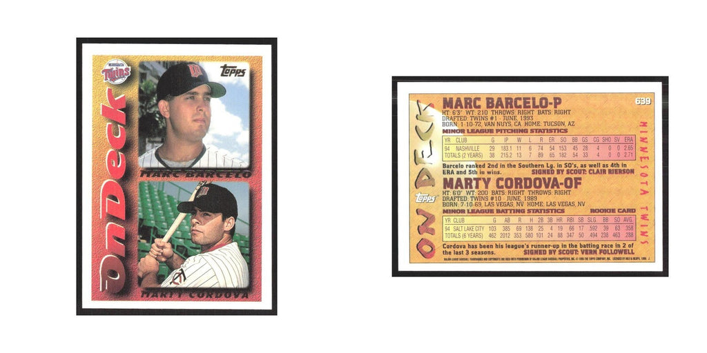 1995 Topps Marc Barcelo/Marty Cordova Tigers #639