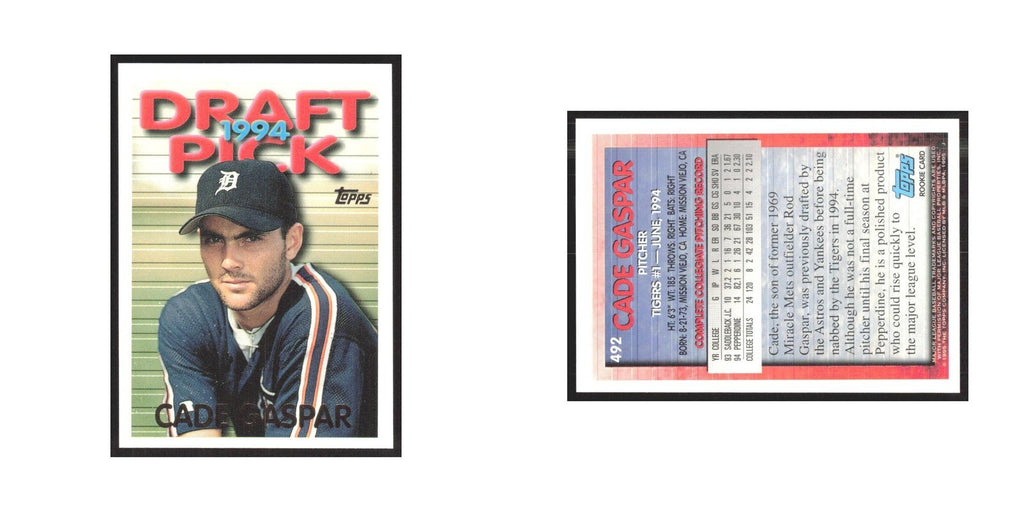 1995 Topps Cade Gaspar Tigers #492