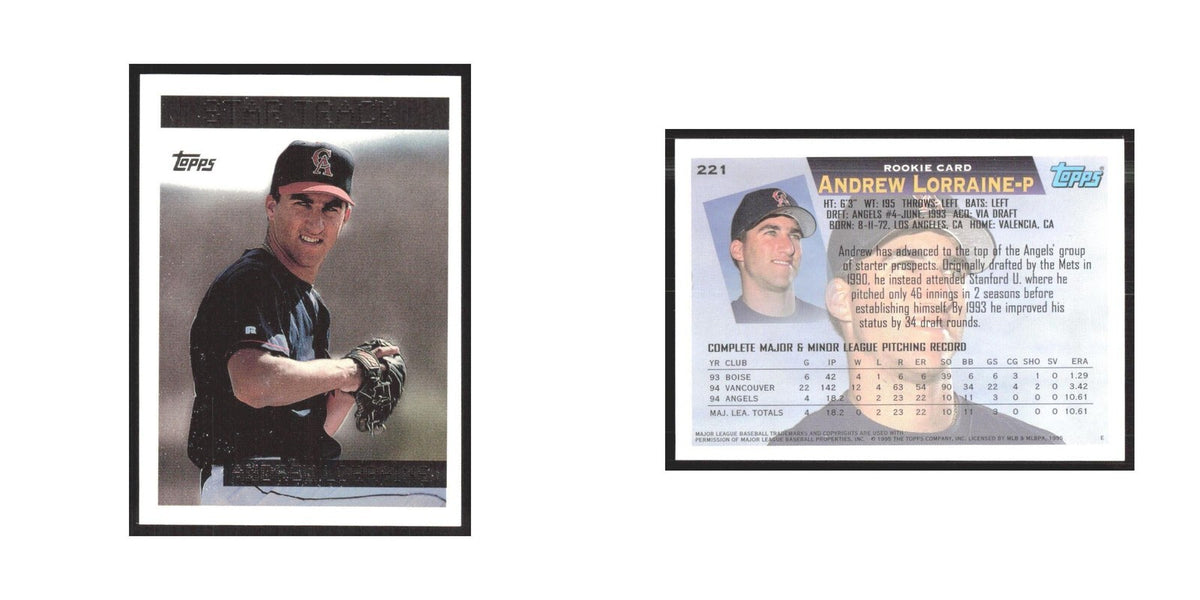 1995 Topps Andrew Lorraine RC Angels #221