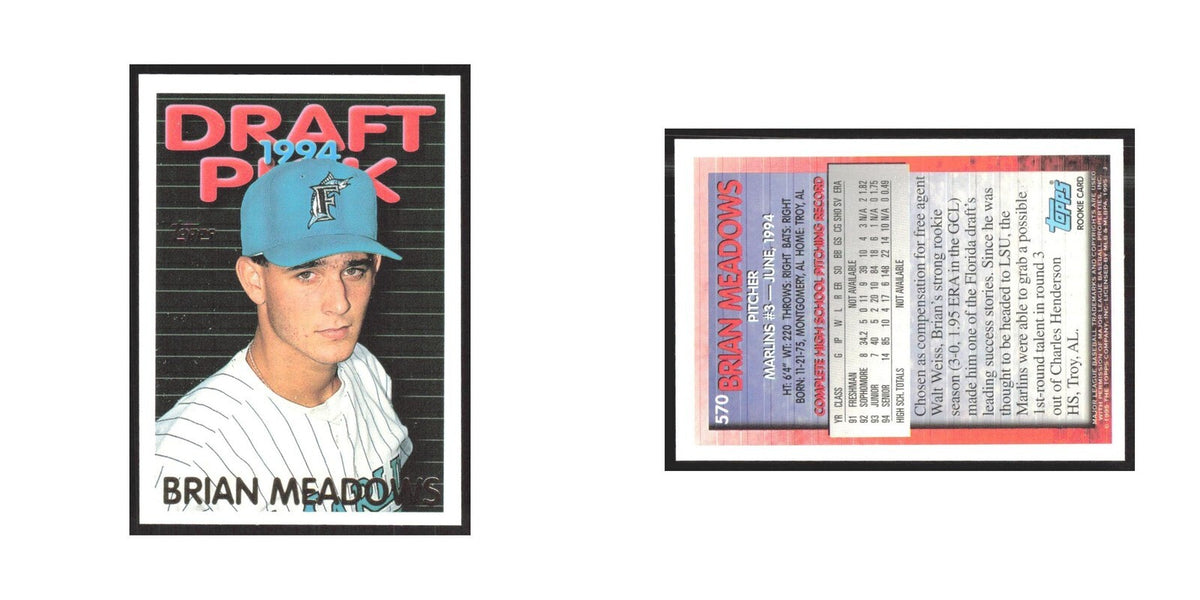 1995 Topps Brian Meadows Florida Marlins #570