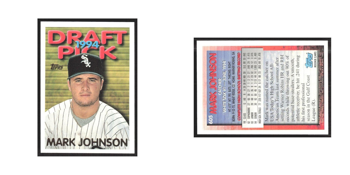 1995 Topps Mark Johnson White Sox #605