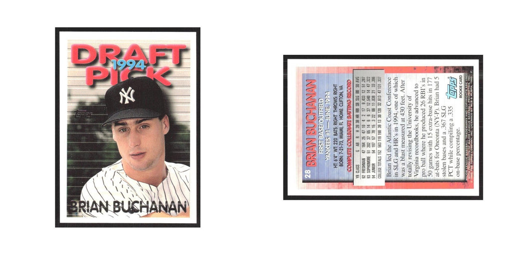 1995 Topps Brian Buchanan Yankees #28