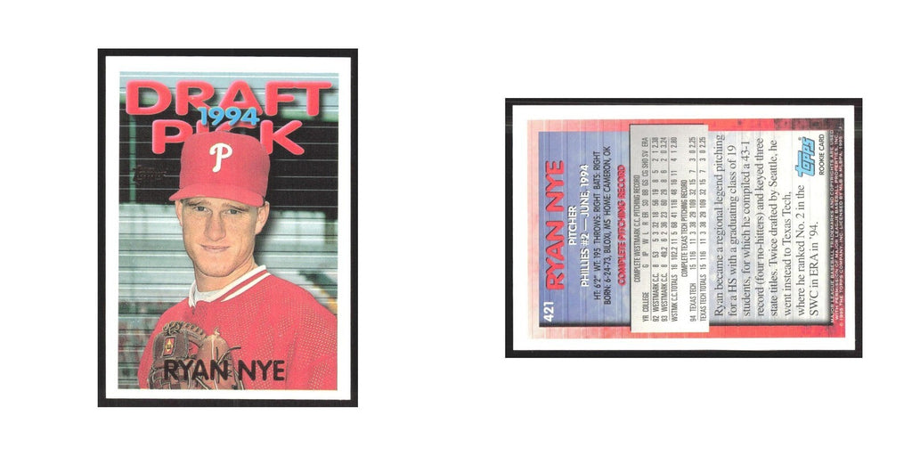 1995 Topps Ryan Nye Phillies #421