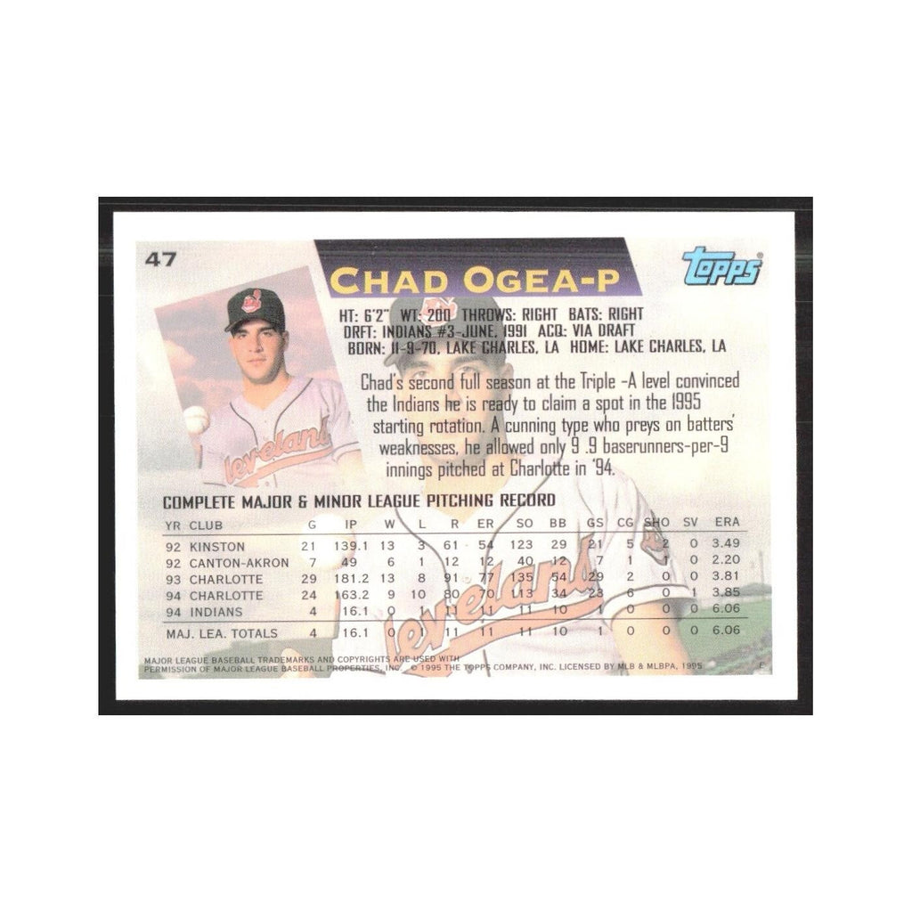 1995 Topps Chad Ogea Indians #47