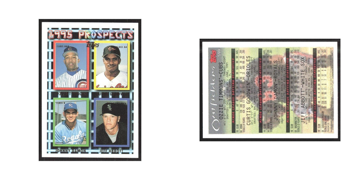 1995 Topps Ozzie Timmons/Curtis Goodwin/Johnny Damon/Jeff Abbott #599