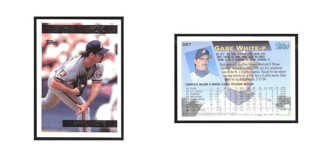 1995 Topps Gabe White Montreal Expos #287