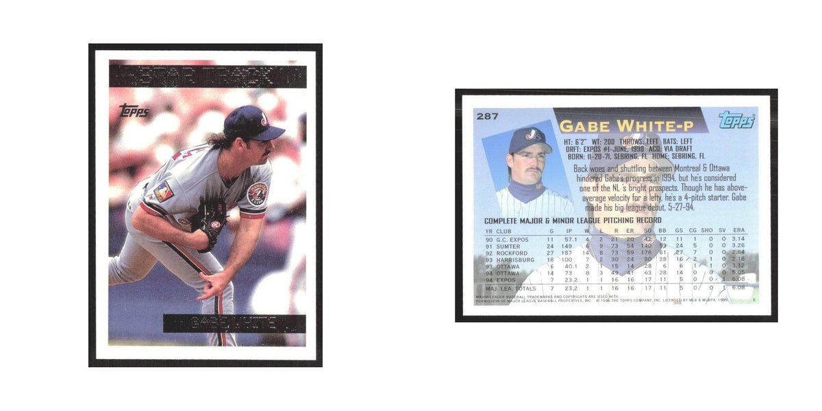 1995 Topps Gabe White Montreal Expos #287