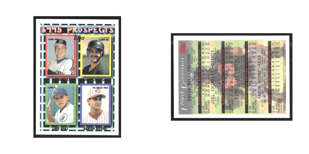 1995 Topps David Bell/Joel Chimelis/Lino Diaz/Aaron Boone #581
