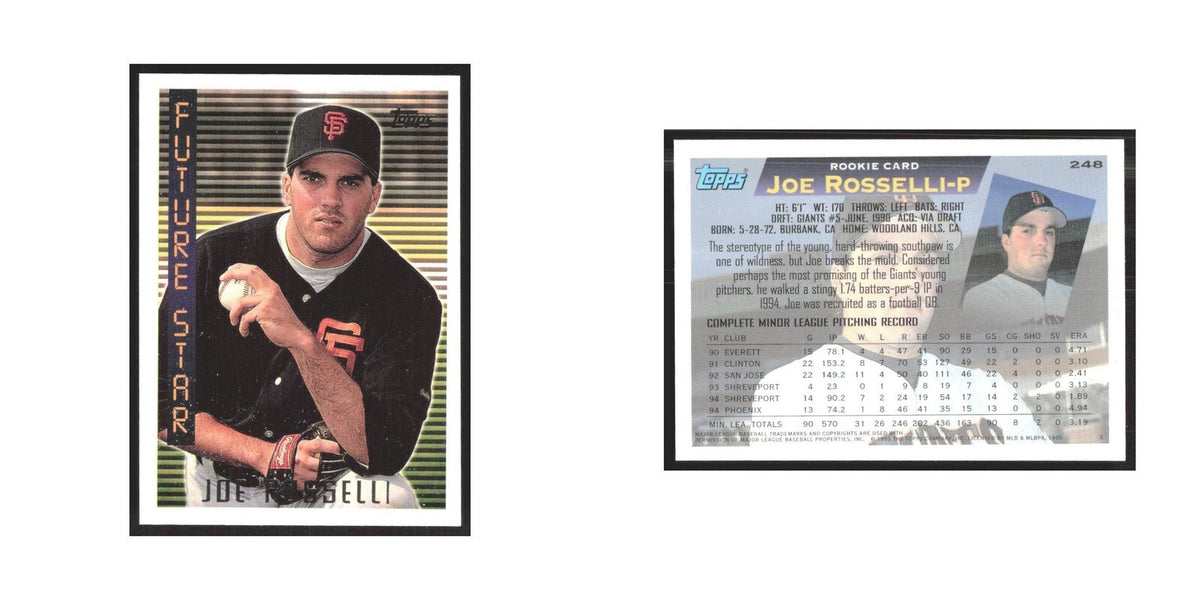 1995 Topps Joe Rosselli RC Giants #248
