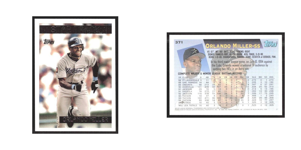 1995 Topps Orlando Miller Astros #371