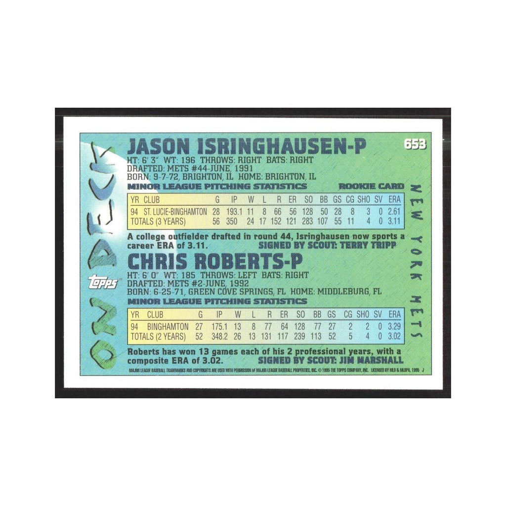 1995 Topps Jason Isringhausen/Chris Roberts Mets #653