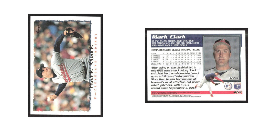 1995 Topps Mark Clark Indians #463