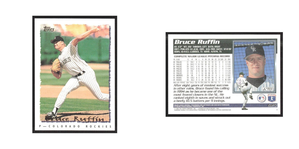 1995 Topps Bruce Ruffin Rockies #625