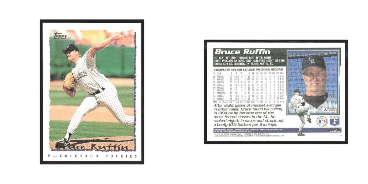 1995 Topps Bruce Ruffin Rockies #625